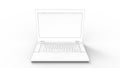 3d rendering of a laptop isolated in white background