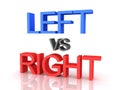 3D Rendering of Left vs Right text Royalty Free Stock Photo