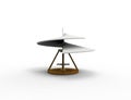 3d rendering Leonardo Da Vinci airscrew aerial screw isolated in white