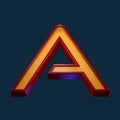 3d rendering of letter A