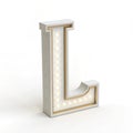 3D Alphabet Letter L isolated on white background Royalty Free Stock Photo
