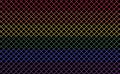 3d rendering. lgbt rainbow color style metal mesh with clipping path isolated on black background.