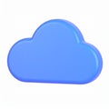 3D rendering of light blue cloud illustration on transparent background Royalty Free Stock Photo