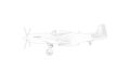 3d rendering line illustration of a world war 2 fighter plane Royalty Free Stock Photo