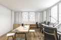 3d rendering loft wood style working room