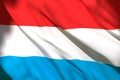 3d rendering of Luxembourg flag Royalty Free Stock Photo
