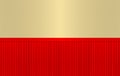 3d rendering. luxurious red parallel pattern panel on golden wall background