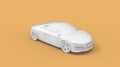 3D rendering of a luxury sedan sports race car blank template model isolated.