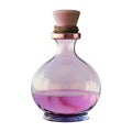 3D Rendering of a Magic Potion Bottle on Transparent Background - Ai Generated Royalty Free Stock Photo