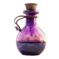 3D Rendering of a Magic Potion Bottle Transparent Background - Ai Generated Royalty Free Stock Photo