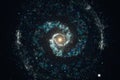 3d rendering, the magnificent spiral nebula. The universe background