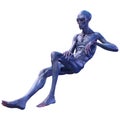 3D Rendering Male Alien on White Royalty Free Stock Photo