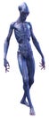 3D Rendering Male Alien on White Royalty Free Stock Photo