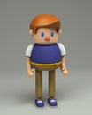 3d rendering of male cartoon character