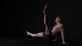 3D Rendering : a male gymnast performs gymnastics exercise