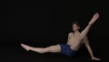 3D Rendering : a male gymnast performs gymnastics exercise