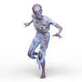 3D rendering of a male zombie