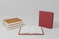 3d Rendering many books Blank For Mock Up and background Royalty Free Stock Photo