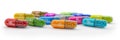 3d rendering of many vitamin capsules Royalty Free Stock Photo