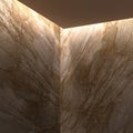 3d rendering of marble cladded walls with concealed strip-led illumination coming from the ceiling Royalty Free Stock Photo