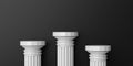 3d rendering marble columns podium Royalty Free Stock Photo