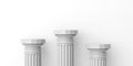 3d rendering marble columns podium Royalty Free Stock Photo