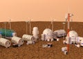 3D Rendering Mars Colony