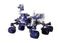 3D Rendering Mars Rover on White Royalty Free Stock Photo