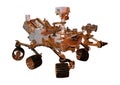 3D Rendering Mars Rover on White Royalty Free Stock Photo