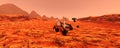 3D Rendering Mars Rover Royalty Free Stock Photo