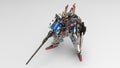 3d rendering of a mech standing on a white background Royalty Free Stock Photo