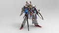 3d rendering of a mech standing on a white background Royalty Free Stock Photo