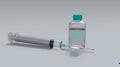 3d rendering of medical concept vaccination hypodermic