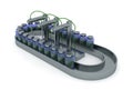 3D Rendering of medical machine assembly line