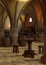 3D Rendering Medieval Cellar