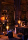 3D Rendering Medieval Tavern