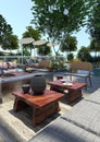 3D Rendering Mediterranean Terrace