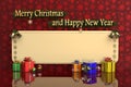 3D rendering Merry Christmas and Happy New Year
