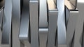 3d rendering of Metal bars, chrome plated Royalty Free Stock Photo