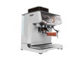 3D rendering metal home coffee machine with water tank on white background no shadow Royalty Free Stock Photo