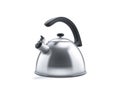 Metal kettle on white background isolated