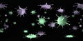 3d rendering Microscope virus- bacteria close up.  Equirectangular  360 VR image.  The medical panoramic background Royalty Free Stock Photo