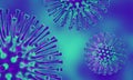 3D Microscopic Covid-19 mutaion. Variant Virus