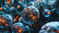 3D rendering of a microscopic view of a cell