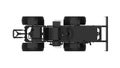 3D rendering of a mini tractor work vehicle machinery computer model working engineering on white background