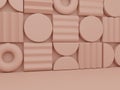 3D Rendering Minimal Abstract Jigsaw or Puzzle Blocks Product Display Background or Pattern for Beauty, Health Care or Trendy