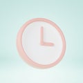 3d rendering minimal clock design