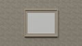 3d rendering minimalist background. Frame mockup on the wall.