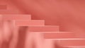 Abstract Coral Pink Staircase Product Display Background Royalty Free Stock Photo