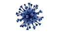 A 3d rendering model of the flu virus isolated on clear white background Royalty Free Stock Photo